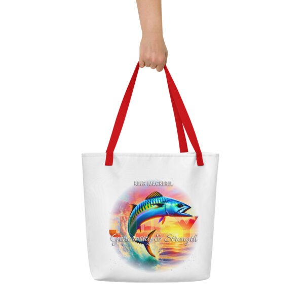July King Mackerel Birth Month Tote Bag Large w/Inside Pocket - Image 3
