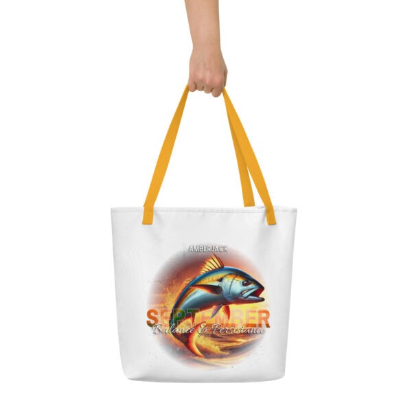 September Amberjack Birth Month Tote Bag Large w/Inside Pocket - Image 5