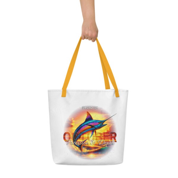 October Swordfish Birth Month Tote Bag Large w/Inside Pocket - Image 5