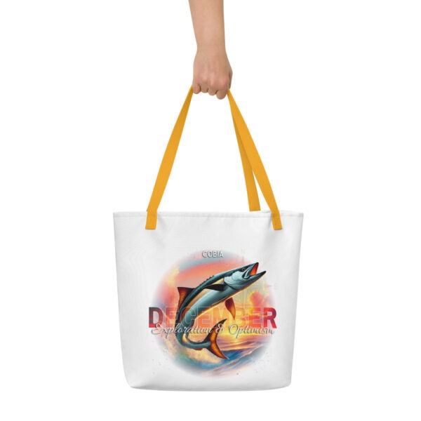 December Cobia Birth Month Tote Bag Large w/Inside Pocket - Image 5