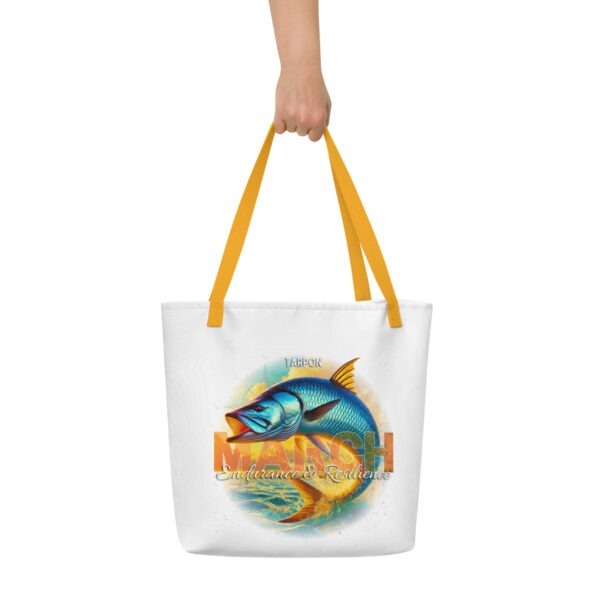 March Tarpon Birth Month Tote Bag Large w/Inside Pocket - Image 5