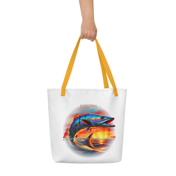 April Barracuda Birth Month Tote Bag Large w/Inside Pocket - Image 5