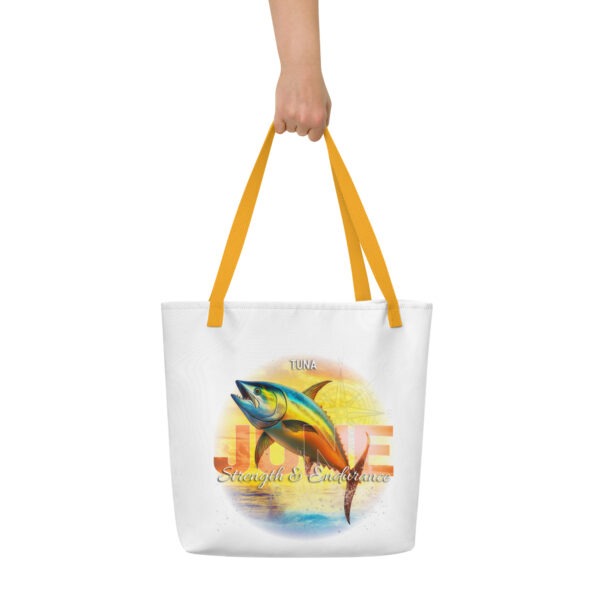 June Tuna Birth Month Tote Bag Large w/Inside Pocket - Image 5