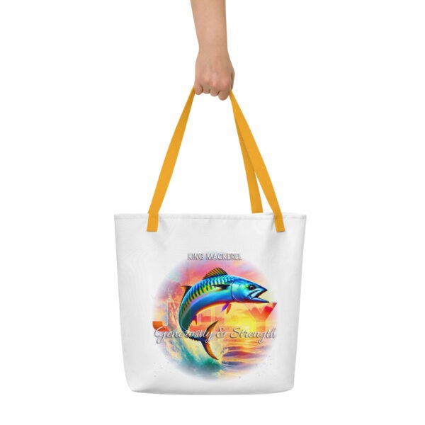 July King Mackerel Birth Month Tote Bag Large w/Inside Pocket - Image 5